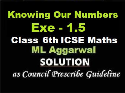 ML Aggarwal Knowing Our Numbers MCQs Class 6 ICSE Maths Solutions