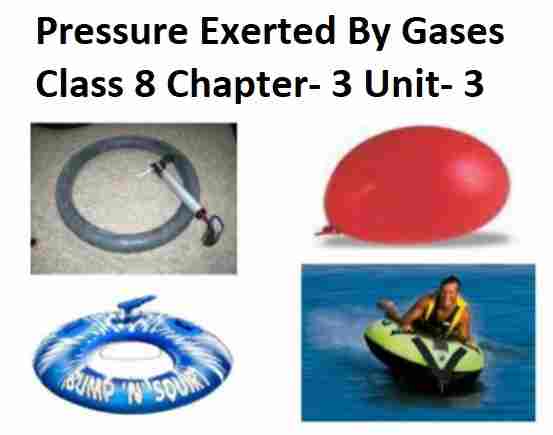 Pressure Exerted by Gases Class-8th Goyal Brothers Physics Solutions