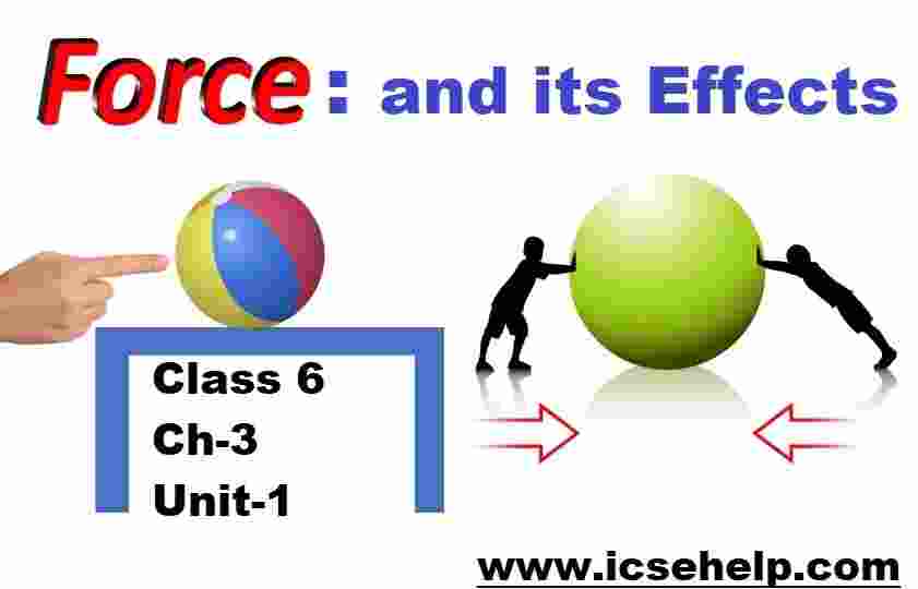 Force and its Effects Class-6th Goyal Brothers Physics Solutions