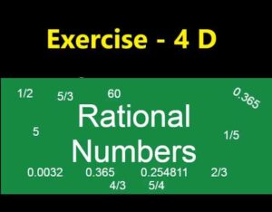 Rational Numbers Class- 7th RS Aggarwal Exe-4 D Goyal Brothers ICSE ...