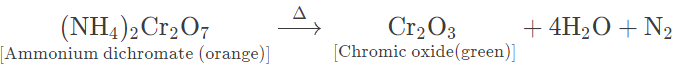 (a) Ammonium dichromate
