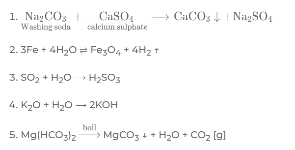 Give a balanced equation for the following conversions