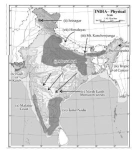 Geography Specimen 2024 Part 1 Of ICSE Sample Paper Solved Que 2 Map 268x300 