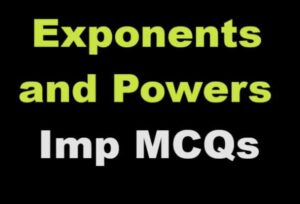 Exponents And Powers Class 8 Rs Aggarwal Exe-2b Mcqs Goyal Brothers 