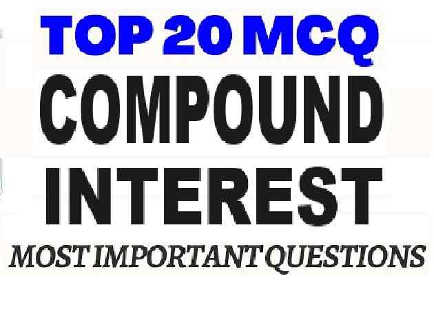 Compound Interest Class 9 RS Aggarwal MCQs Goyal Brothers ICSE Maths Solutions