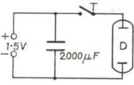In a camera-flash circuit, a 2000 µF capacitor is charged 3