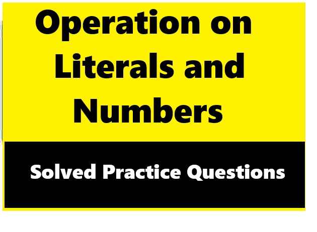 Fundamental Concepts of Algebra Class 6 RS Aggarwal Exe-12A Goyal Brothers ICSE Maths Solutions