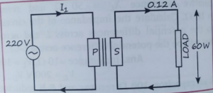 For the given circuit comment on the type of transformer used.
