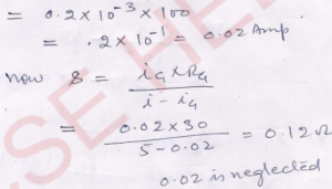 The resistance of a galvanometer is 30 Ω and it has 100 divisions on the scale. A current of 0.2 mA produces a deflection of 1 division. What shunt will be required for measuring a current of 5 A?