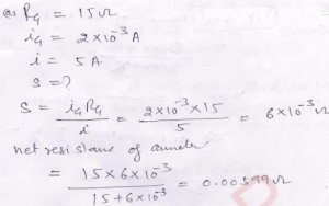 A galvanometer coil has a resistance of 15 2 and it shows full-scale deflection for a current of 2.0 mA. How will you convert it into (a) an ammeter of range 0 to 5.0 A, (b) a voltmeter of range 0 to 15.0 V