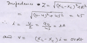 What will be the readings in the voltmeter and the ammeter shown in the figure?