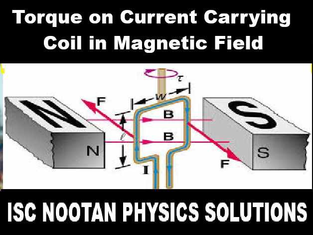 Torque on Current Carrying Coil in Magnetic Field Numerical Class-12 Nootan ISC Physics Solution