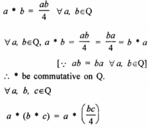 * is a binary operation defined on Question Find which of the following