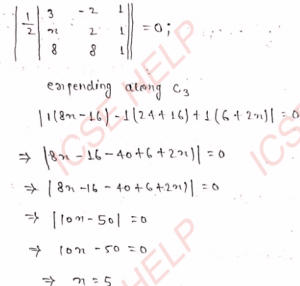 Que-4: Find x so that the points (3, – 2), (x, 2) and (8, 8) be on a line.