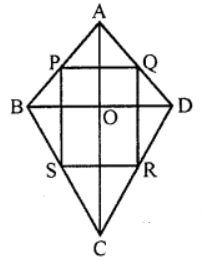 Que-10: ABCD is a kite having AB = AD and BC = CD. Prove that the figure formed by joining the midpoints of the sides, in order, is a rectangle.