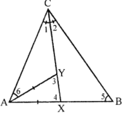 ABC is a triangle. The bisector of the angle BCA meets AB in X. A point Y lies on CX such that AX = AY. Prove that ∠CAY = ∠ABC.