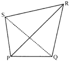 Que-12: PQRS is a convex quadrilateral. Prove that PQ + QR + RS > PS.