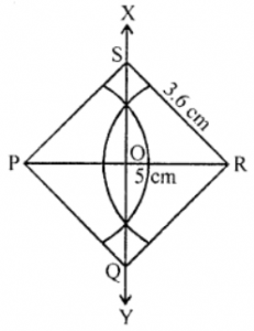 Que-12: Construct the square PQRS given the PR = 5 cm. Measure PQ.