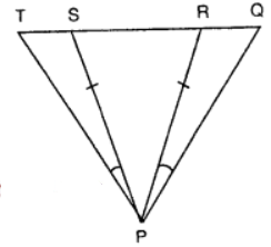 In figure, PS = PR, ∠TPS = ∠QPR. Prove that PT = PQ.