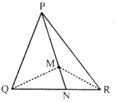 Que-13: In the figure, M is any point inside the triangle PQR. PM is produced to meet QR in N. Prove that (i) ∠QMN > ∠QPN (ii) ∠QMR > ∠QPR