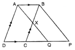In the figure, ABCD is a parallelogram and X is the midpoint of BC. The line AX produced meets DC produced at Q. The parallelogram ABPQ is completed. Prove that: (i) ∆ABX ≅ ∆QCX (ii) DC = CQ = QP