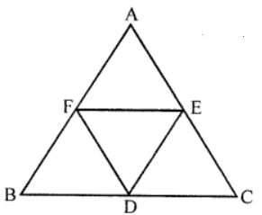 Que-15: Prove that the triangle formed by joining the midpoints of an isosceles triangles is also an isosceles triangle.