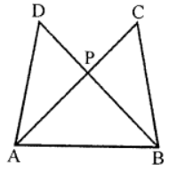 In the figure, AD = BC, AC = BD. Prove that PAB is an isosceles triangle.