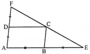 Que-17: ABCD is a parallelogram. The sides AB, AD are produced to E, F so that AB = BE and AD = DF. Prove that the triangles BEC and DCF are congruent. (SC)