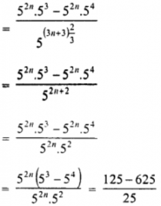 (iv) [(5)^(2n+3) − (25)^(n+2)]/{(125)^(n+1)}^1/3 