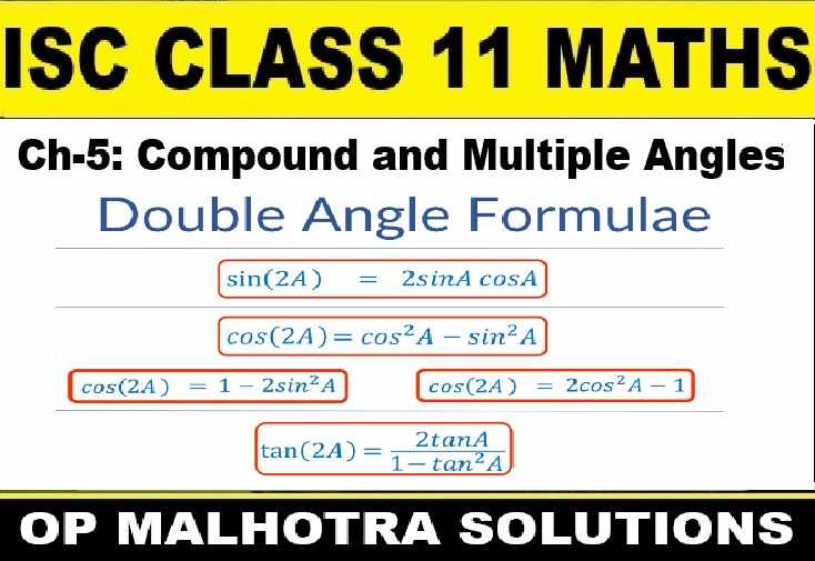 Compound and Multiple Angles Class 11 OP Malhotra Exe-5C ISC Maths Solutions