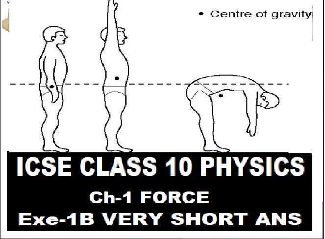 Force Exe-1B Concise Very Short Type Que Class 10 ICSE Selina Solutions