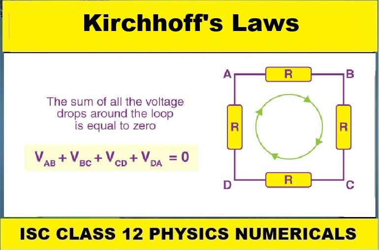 Kirchhoff's Laws Numerical Class-12 Nootan ISC Physics DC Circuits and Measurements