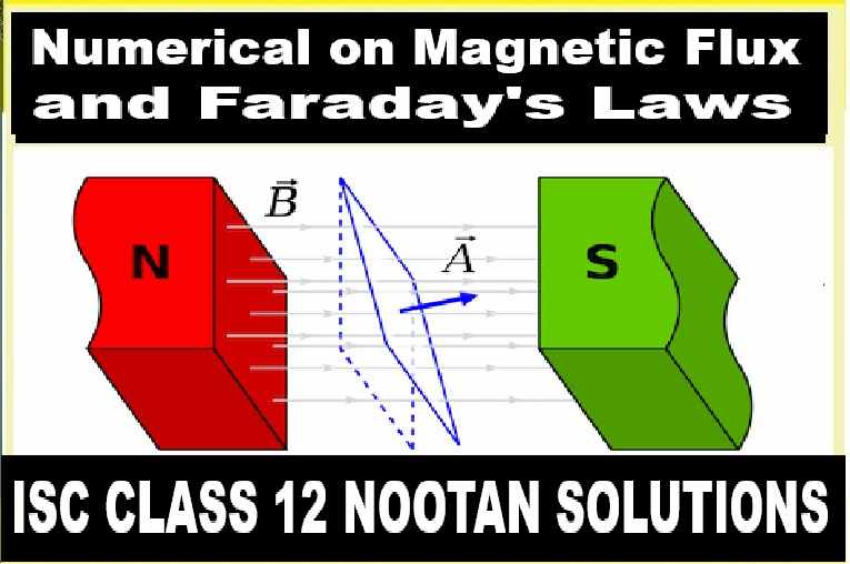 Magnetic Flux and Faraday's Laws Numerical Class-12 Nootan ISC Physics Solution