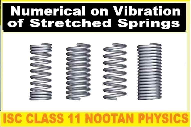 Vibration of Stretched Springs Numerical Class-11 Nootan ISC Physics Solutions Ch-29