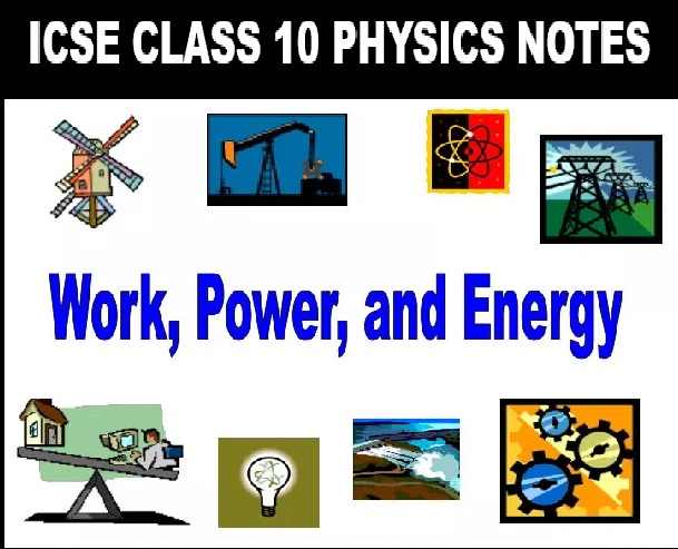 Work Energy Power Class 10 Notes for ICSE Physics