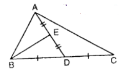 Que-1: In the figure, ABC is a triangle in which D is the mid-point of BC and E is the mid-point of AD. Prove that the area of ∆BED = (1/4) area of ∆ABC. 