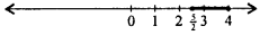 Que-3: Find the solution of the inequality 2 ≤ 2p – 3 ≤ 5, p ∈ R Hence, graph the solution set on the number line. 