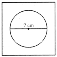 Que-8: From a copper plate, which is a square of side 12.5 cm, a circular disc of diameter 7 cm is cut off. Find the weight of the remaining part, if 1 sq. cm of the plate weighs 0.8 gm. 