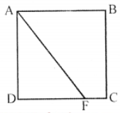 The given figure, ABCD represents a square of side 6 cm. F is a point on DC such that the area of the triangle ADF is one-third of the area of the square. Find the length of FD.