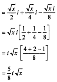 Que-25: √(-x/4) + √(-x/16) + √(-x/64), where x is a positive real number.
