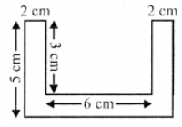 Find the area and perimeter of the shape illustrated in figure given below. The corners are all right angles. 