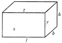 Que-24: The areas of three adjacent faces of a cuboid are x, y and z. If the volume is V, prove that V2 = xyz.
