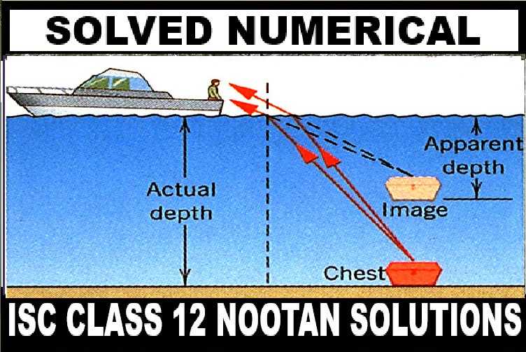 Apparent Depth of Object Numerical Class-12 Nootan ISC Physics Solution Ch-15
