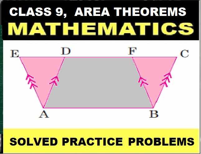 Area Theorems Class 9 OP Malhotra Exe-12A ICSE Maths Solutions