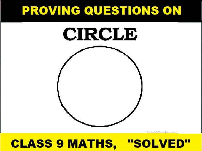 Circle Class 9 OP Malhotra Exe-13B ICSE Maths Solutions Ch-13