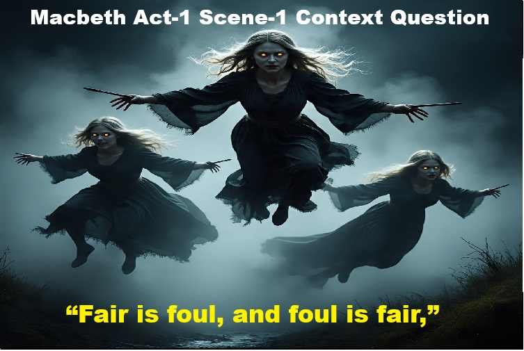 Macbeth Act-1 Scene-1 Context Questions ISC Class 12 Workbook Solutions of Eng Drama