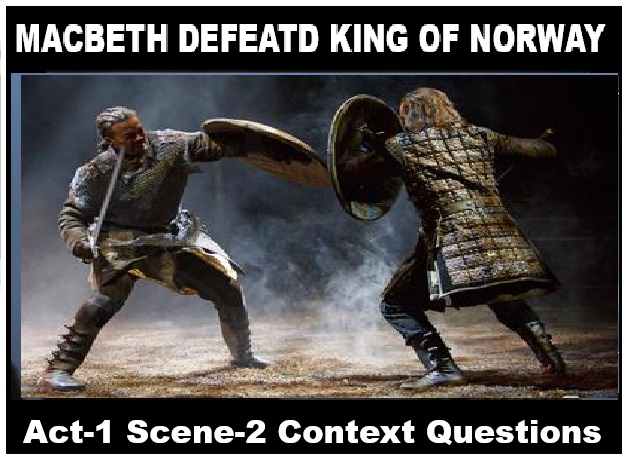 Macbeth Act-1 Scene-2 Context Questions ISC Class 11 Workbook Solutions of Eng Drama