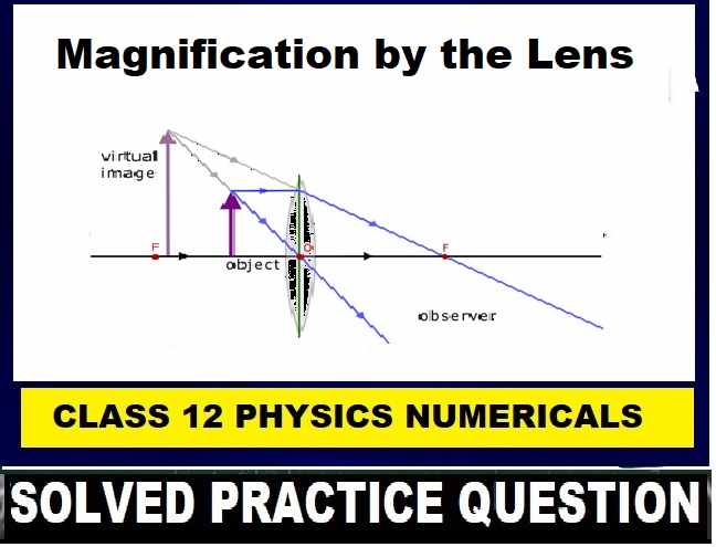 Magnification by the Lens Numerical Class-12 Nootan ISC Physics Solution Ch-16