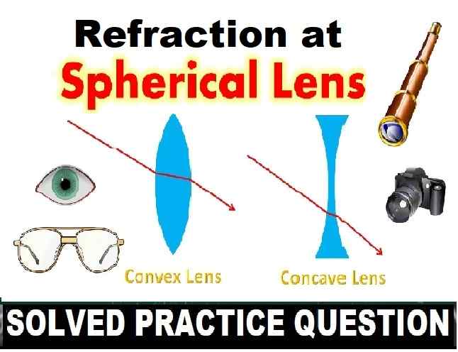 Refraction at Spherical Surface Numerical Class-12 Nootan ISC Physics Solution Ch-16