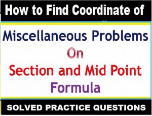 Section and Mid-Point Formula Exe-13C Class-10 Concise Maths Solution ...